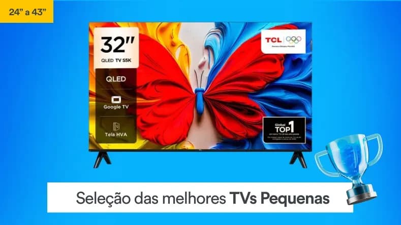 Seleção as melhores ofertas de TVs pequenas